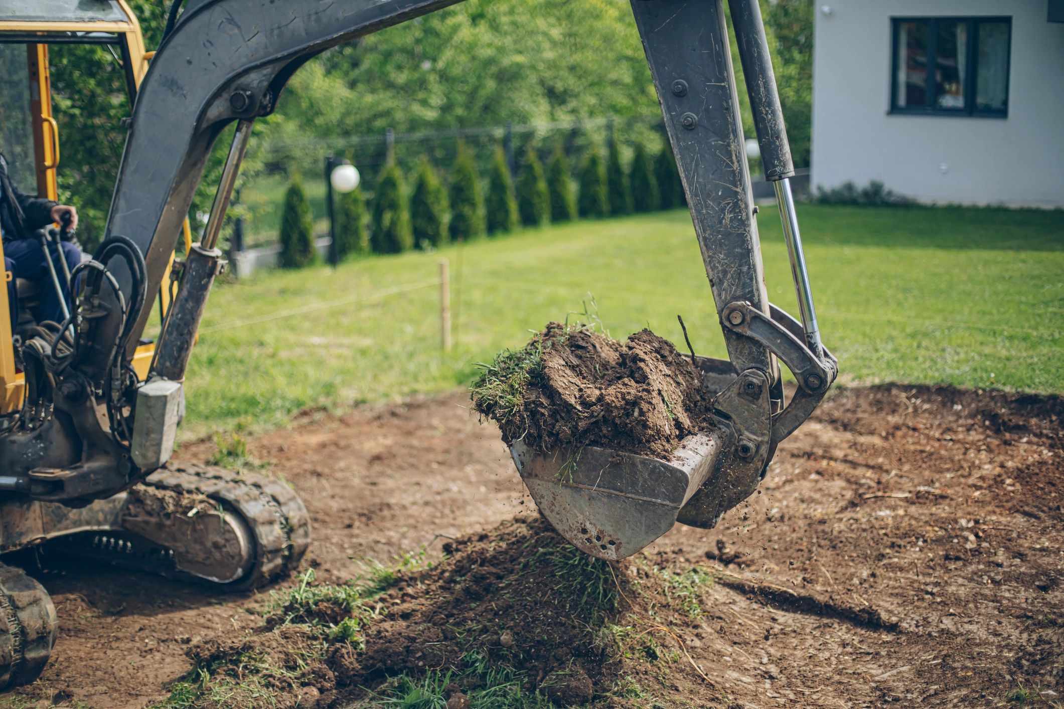 Excavation equipment in action