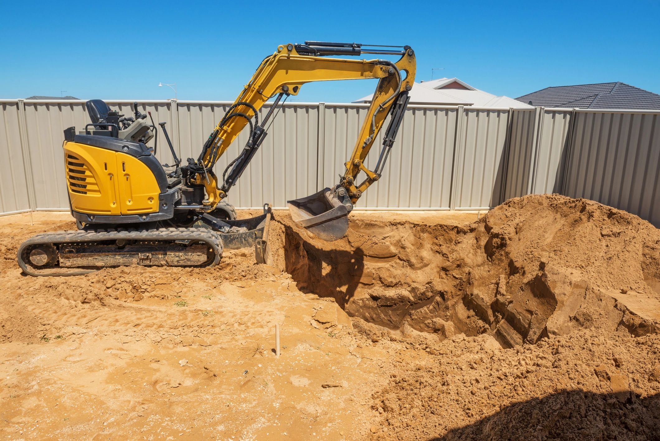 Trenching work for utilities